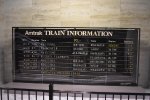 The Amtrak Flipboard from 30th Street Station